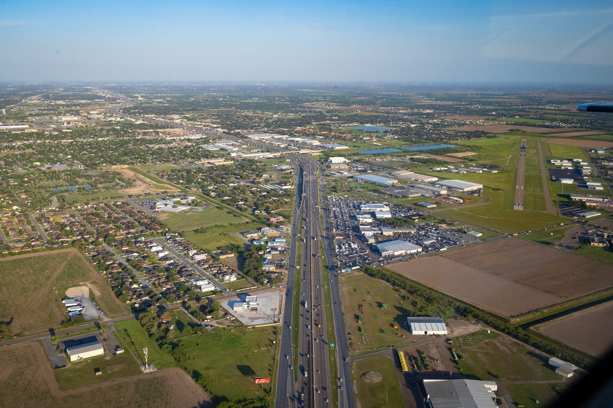 Aerial view of Weslaco and the surrounding Rio Grande Valley