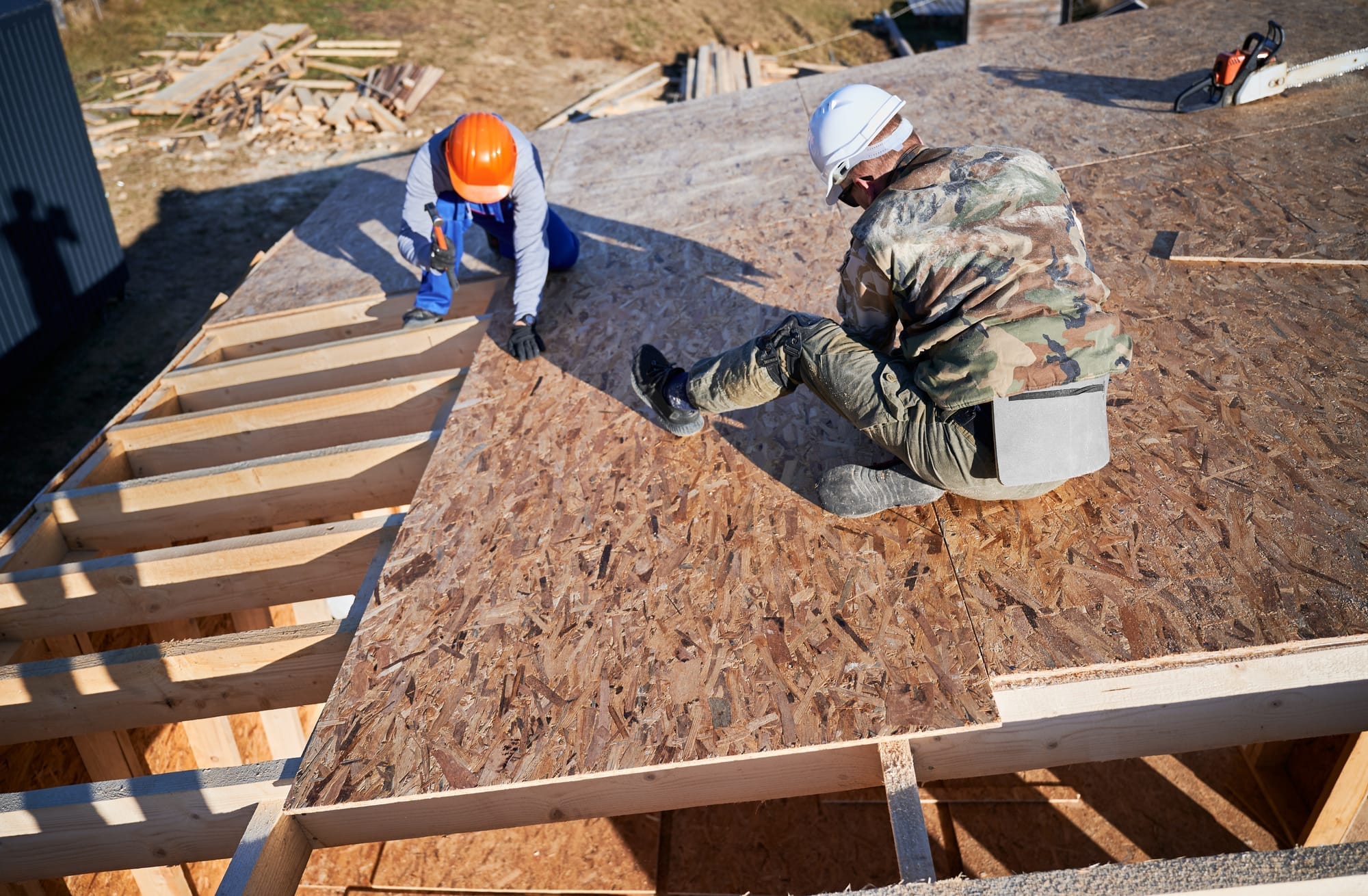 Skilled tradesperson working on a construction site in Weslaco