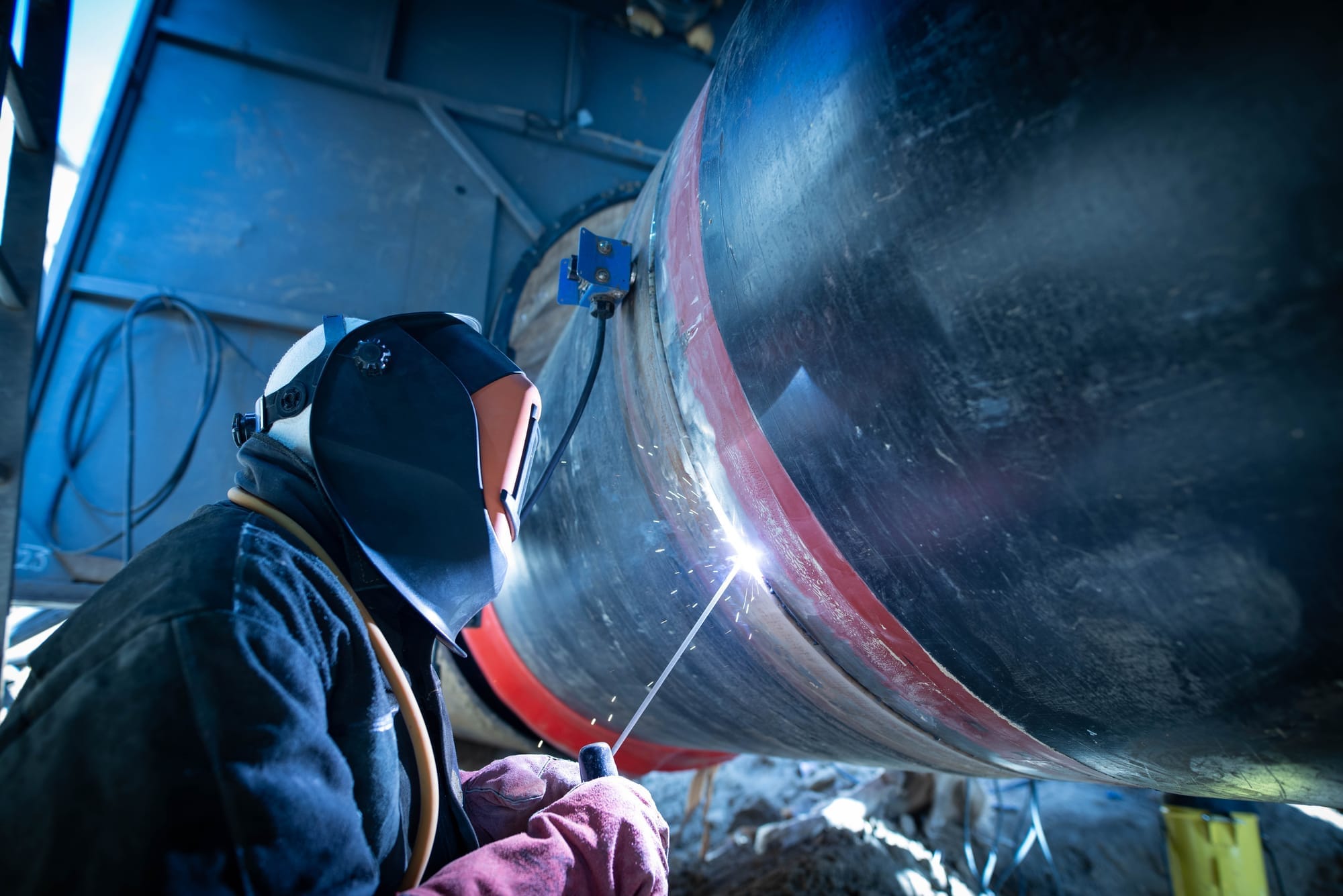 Skilled welder at work in Weslaco